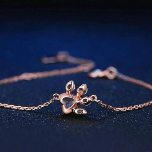 Rose Gold Paw Bracelet