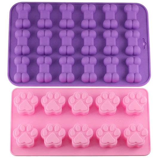 Puppy Dog Paw and Bone Ice Trays Treat Molds