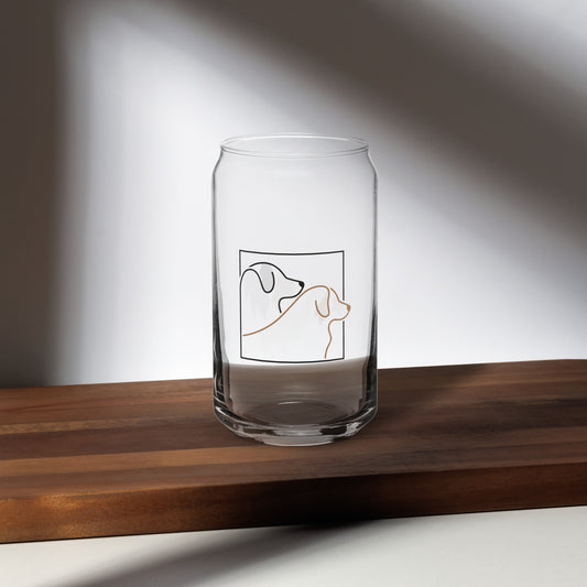 Can-Shaped Pawfields Drinking Glass