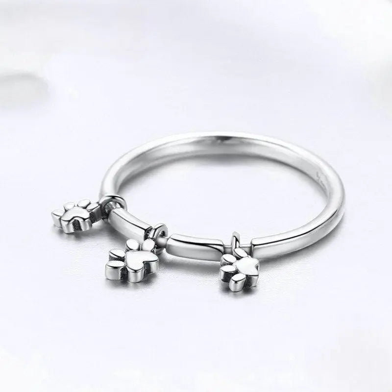 Sterling Silver Paw Ring