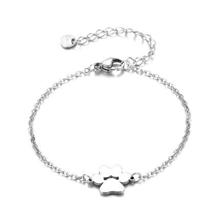 Stainless Steel Dog's Paw Bracelet